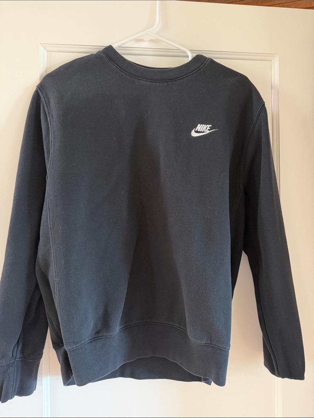 Nike Men’s Black Crewneck Sweatshirt with White Logo